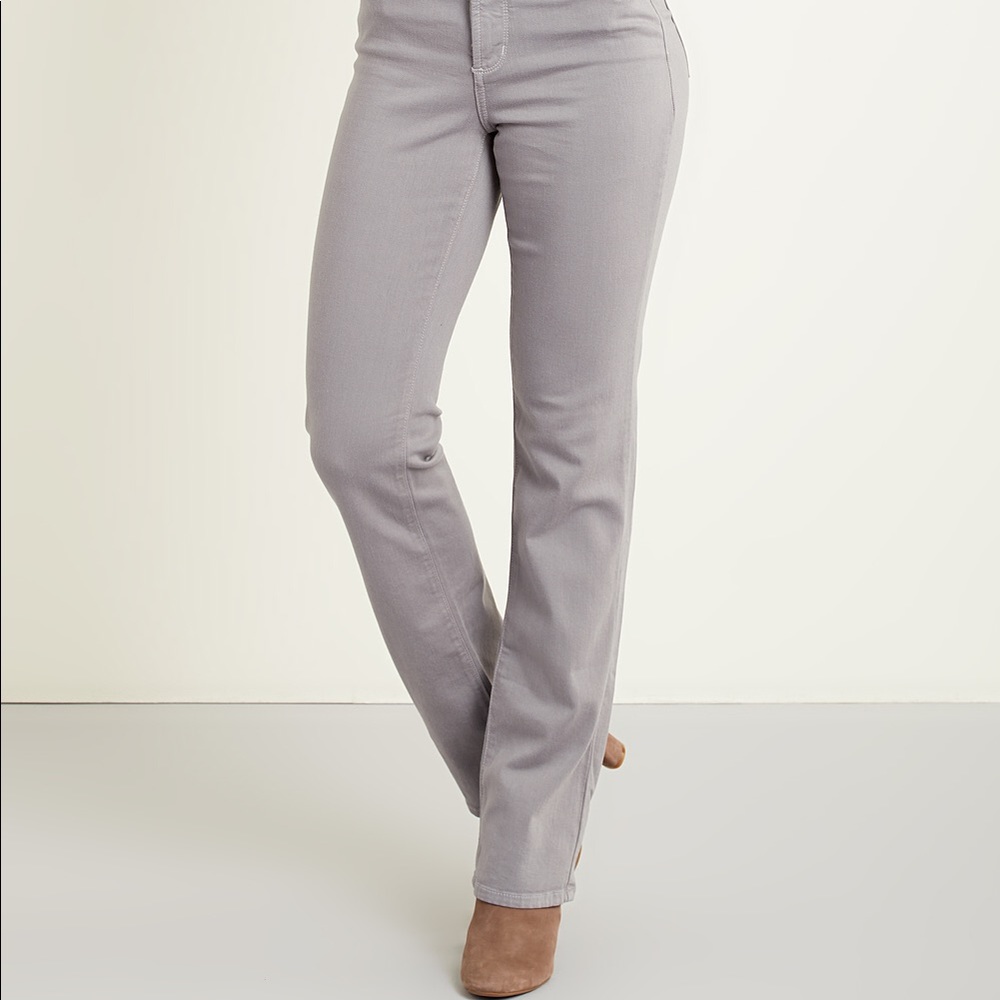 NYDJ Marilyn Straight Jean in Grey 10 LIKE NEW